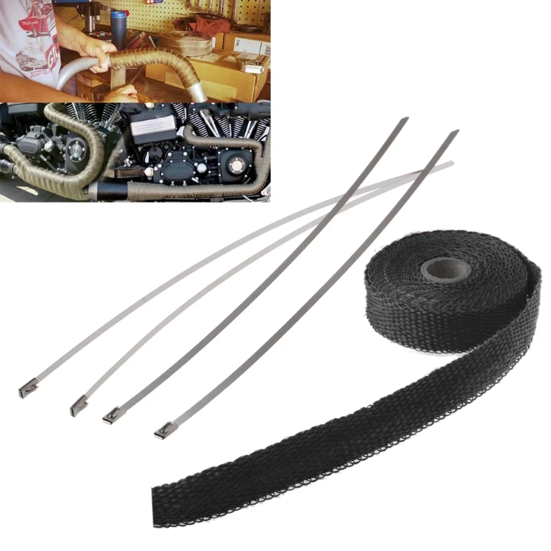 5 м автомобильный мотоцикл турбо коллектор Тепловая выхлопная оберточная лента