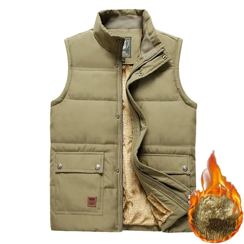 Plus Size XXXXXL Vest Men's Brushed Thick Vests Loose Vest Mens