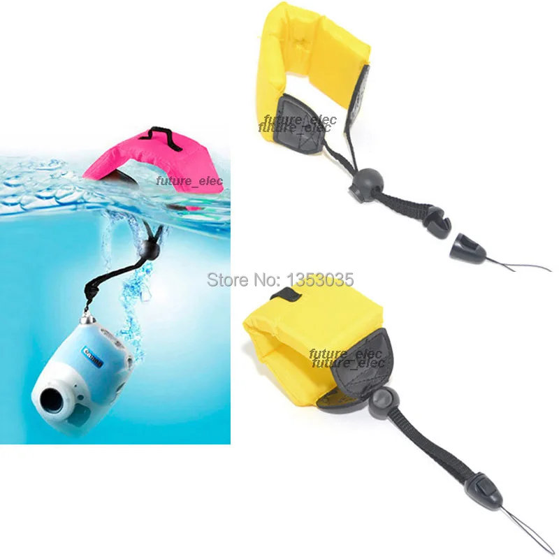 

Free Shipping 1 Yellow Water proof Waterproof UnderWater Floating Float Afloat Foam Hand Arm Wrist Strap for Mini Digital Camera