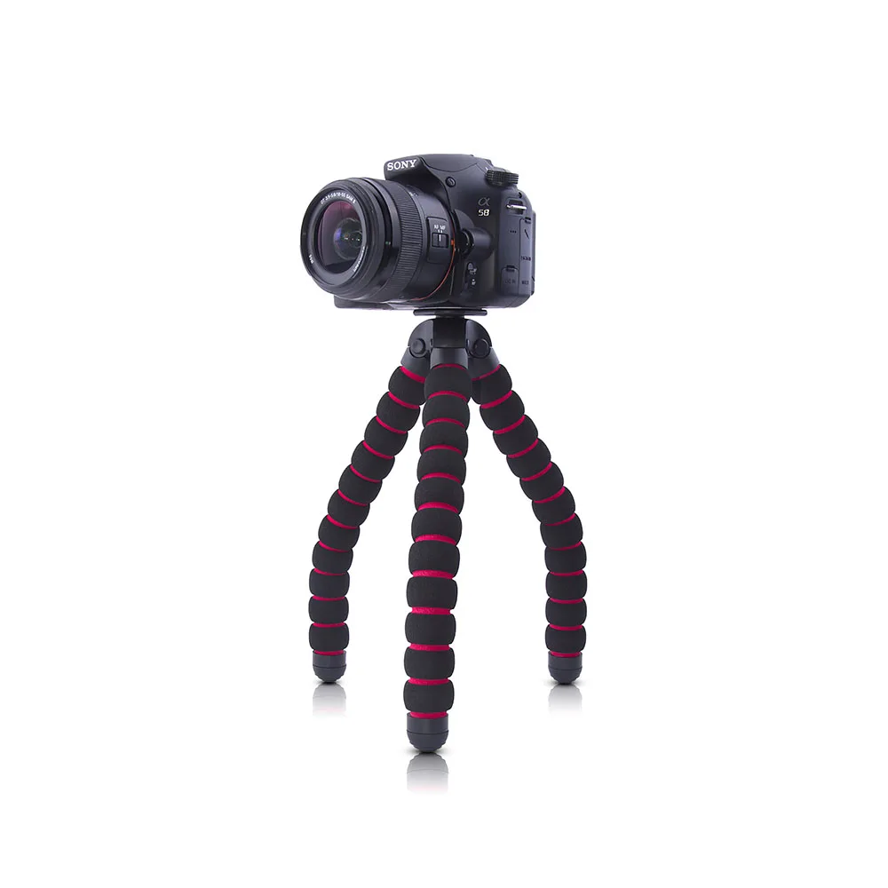 Fusitu губка гибкий Gorillapod Осьминог мини штатив Стенд с держателем для iPhone Мини камера штатив держатель телефона клип стенд