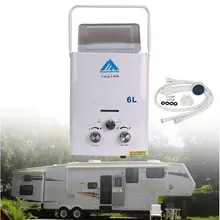 2018 vendas quentes lpg 6l portátil tankless acampamento propano rv 12 volts aquecedor de água quente 1.6 gpm ce aprovado