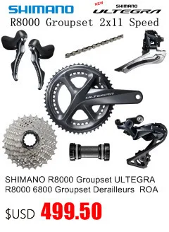 SHIMANO R8000 TT/Triathlon Groupset ULTEGRA R8000 переключатель TT дорожный велосипед 50-34 52-36 53-39T 165 170 172,5 175 мм без тормоза