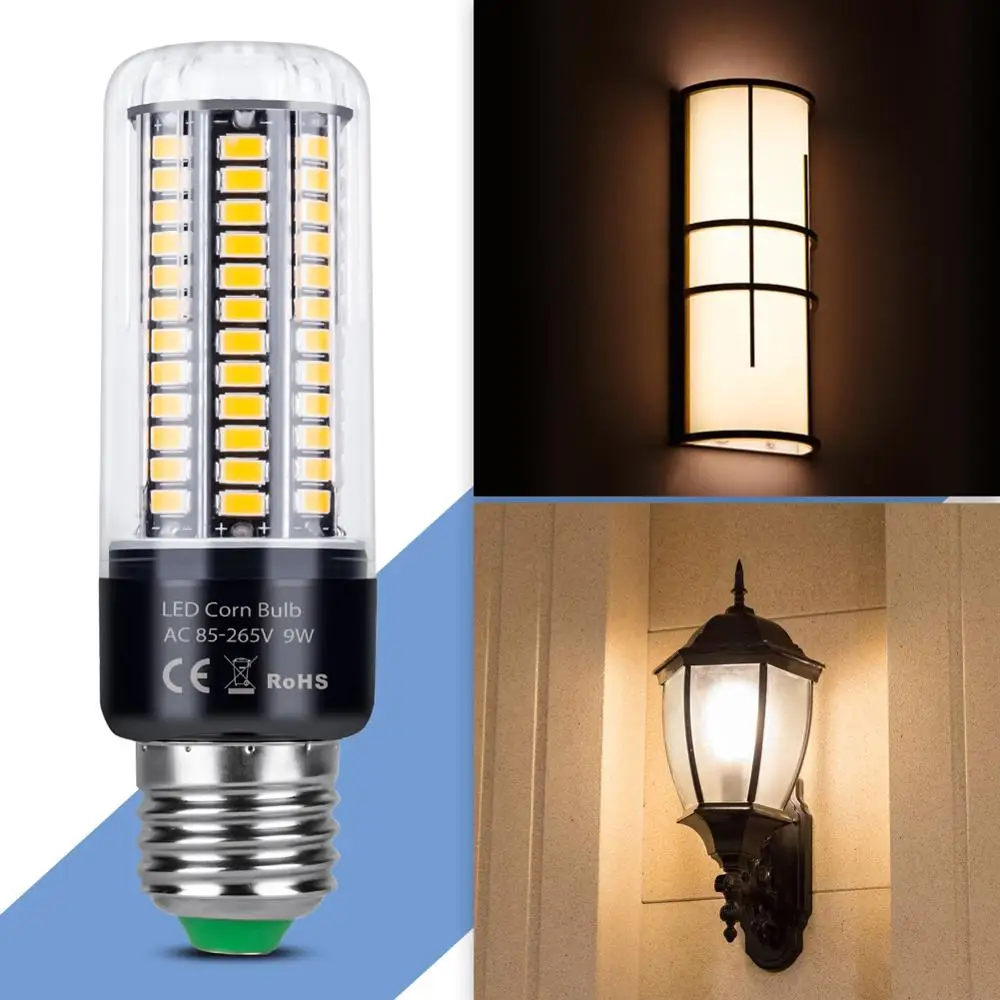 

LED Bulb 220V E27 Bombilla LED E14 Candle Bulb Corn Light 110V Lamp 3.5W 5W 7W 9W 12W 15W LED Lamp No Flicker Home Light 5736SMD