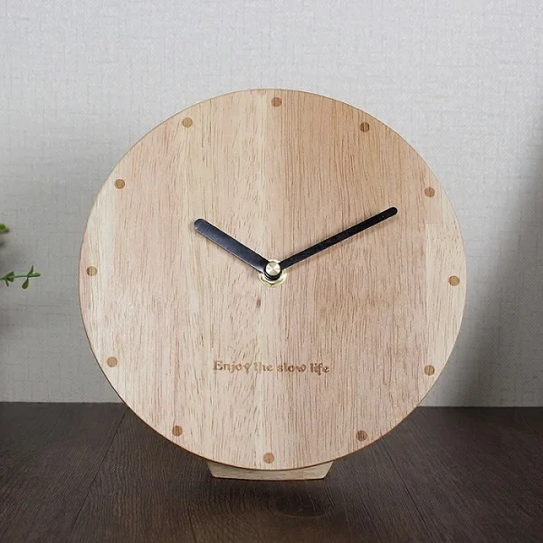 Meijswxj деревянный кронштейн часы настольные часы для прикроватного столика Relogio Reloj despertador настольные часы masa saati Relogio de mesa - Цвет: 15cm  clock
