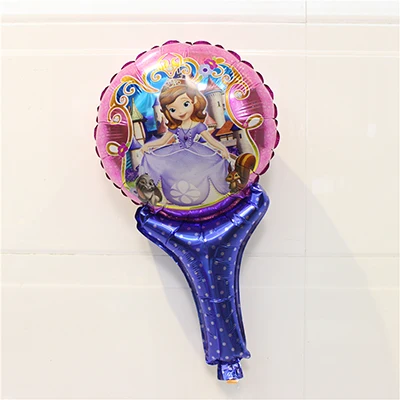 Lucky 100 шт./лот мультфильм герой KT Воздушные шары "Миньоны" палочки держатели надувные фольга Воздушные шары на день рождения вечерние принадлежности украшения - Цвет: sofia