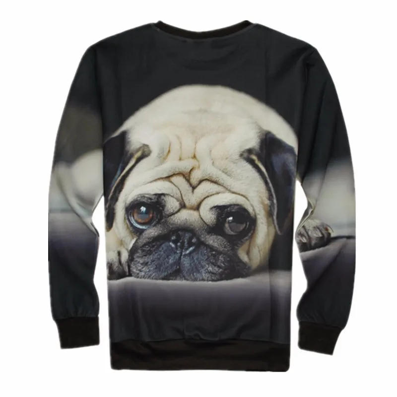 Us 11 99 Istider New Arrive 3d Animal Fashion Sweatshirt Men S Dog Pug 3d Printed Hoodies Men Women Street Wear Harajuku Sweatshirt