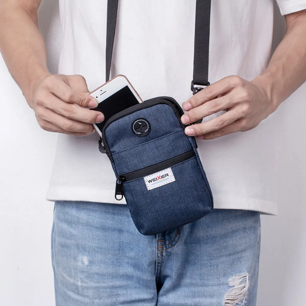 

Men And Women Bags Diagonal Mini Shoulder Multi-Function Mobile Phone Bag Small Outdoor Sports Bag clutch wallet bolso mujer