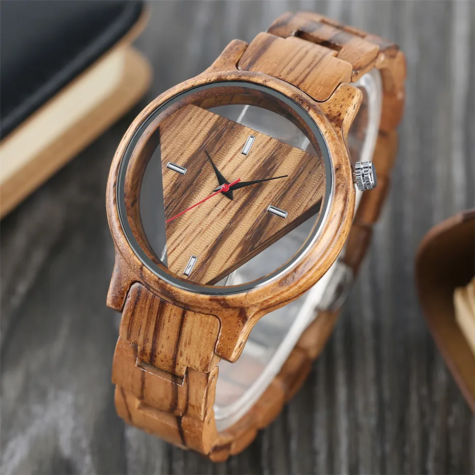 full wooden Push Button Hidden Clasp wood watch7