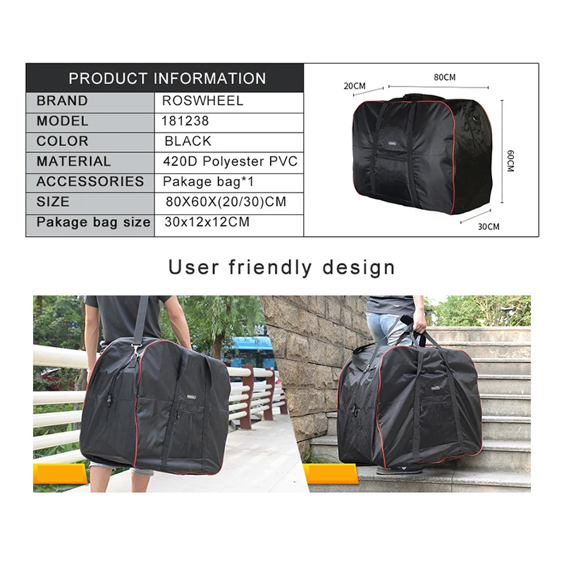 Perfect ROSWHEEL Bicycle Carrying Package Bags for 14-20 inch Cycling Road MTB Mountain Bike Single Wheel Carrier Bag Accessories 1 Perfect ROSWHEEL Bicycle Carrying Package Bags for 14-20 inch Cycling Road MTB Mountain Bike Single Wheel Carrier Bag Accessories 1