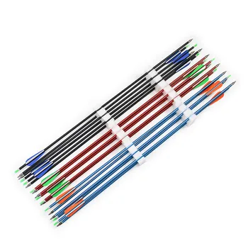 

6/12/24PCS Coloured Aluminum Arrow 7.6mm Replaceable Metal Alloy Arrow Bow and Arrow Support Archery Reflexive Bow Straight Draw