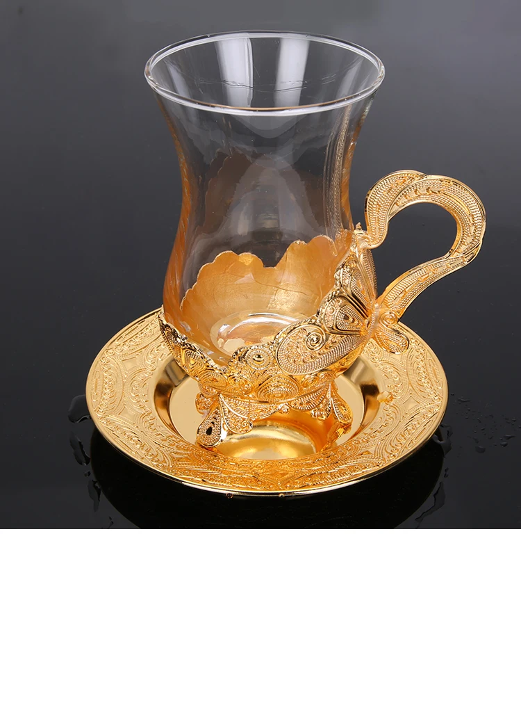 Рождество 100-200 мл европейский стиль цинковый сплав изысканный ремесленный кофейный набор чайная чашка, чашка для молока чая и воды и блюдо