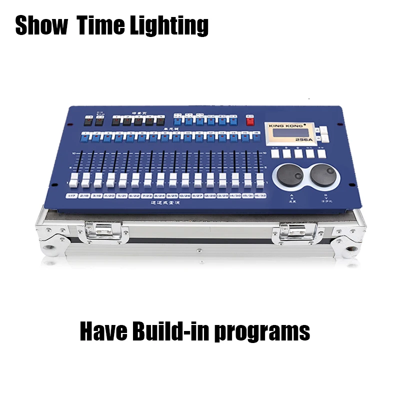 - Professional DMX 512 Controller Kingkong 256A Dmx Master Console With Flycase Have BuiltIn Program Easy Use For Stage Lighting