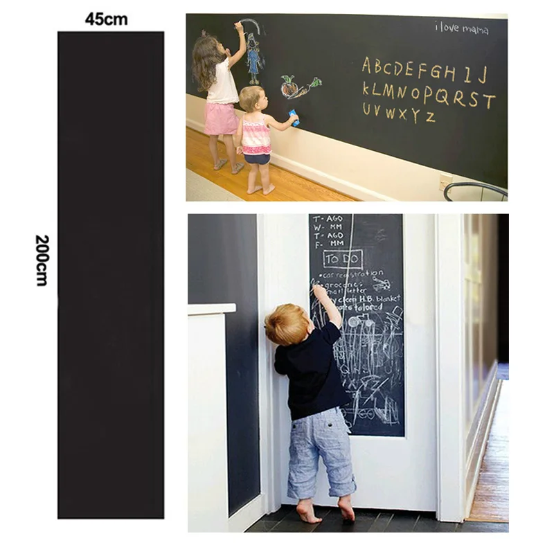 45cm X 200cm Chalk Board Blackboard Stickers Removable Vinyl Draw Decor
