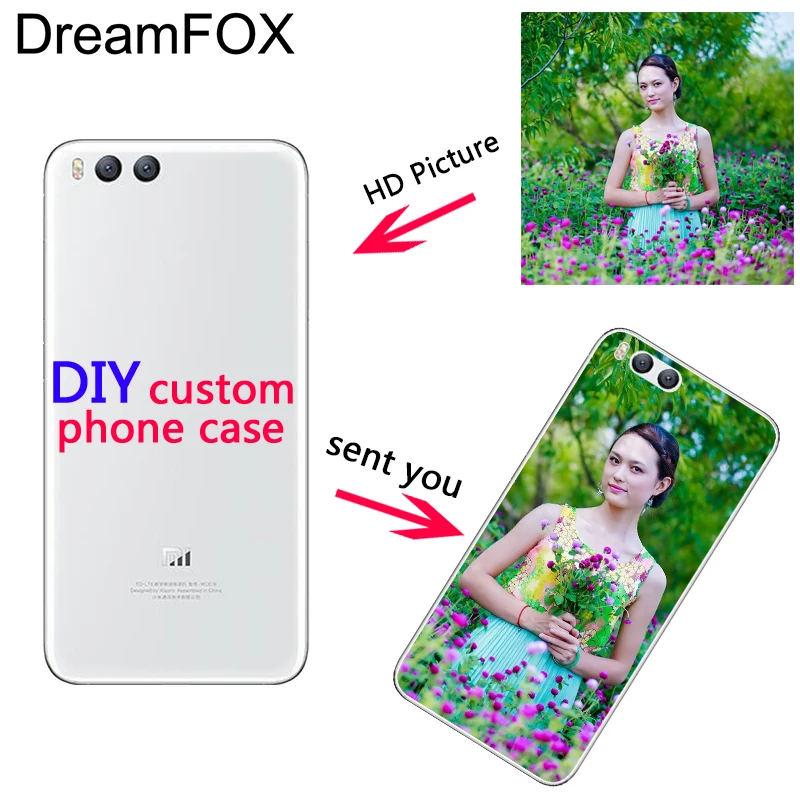 DREAMFOX Customized DIY Soft TPU Silicone Case Cover For Xiaomi Mi Note 2 3 4 5 6 8 SE M5 4C 4S 5C 5S 5X 6X A1 Plus |