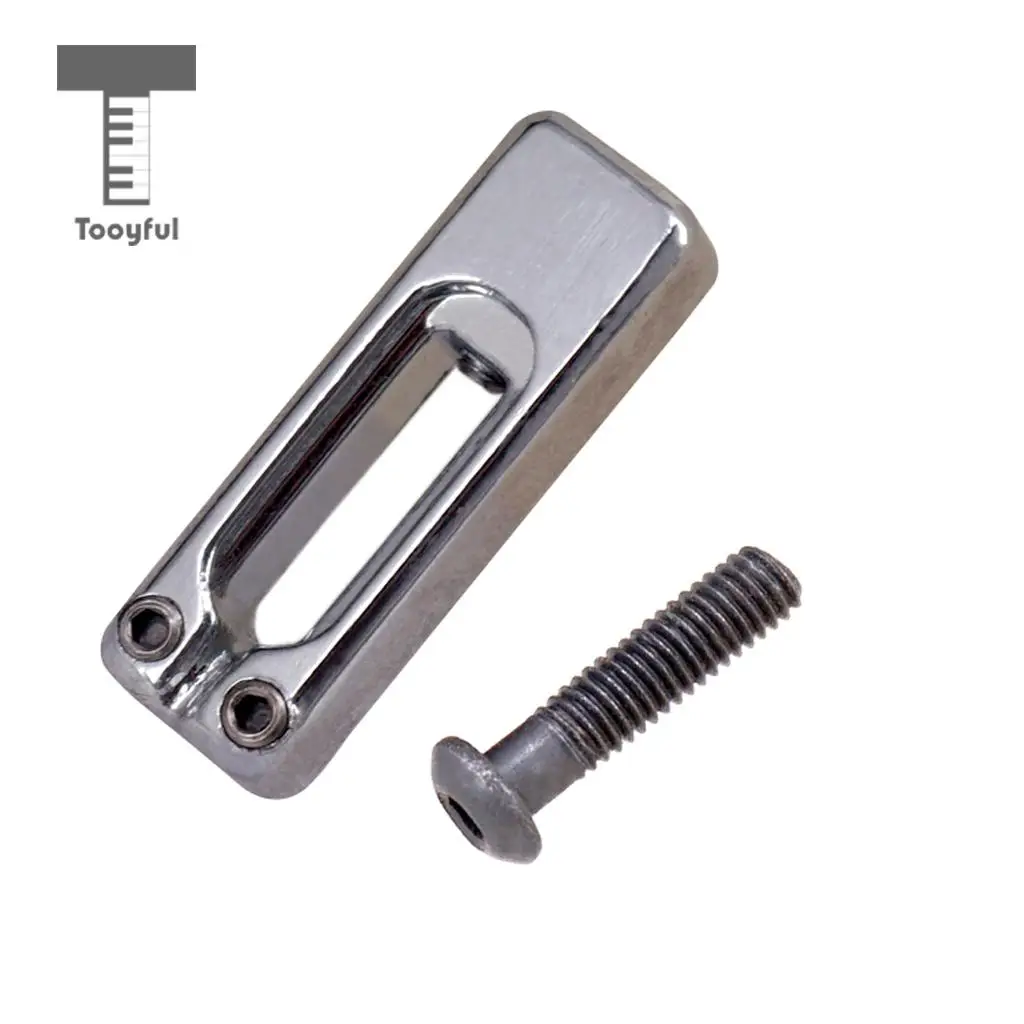 Tooyful 6pcs Electric Guitar Tremolo Bridge Saddles with Screws for Tremolo Bridge Parts