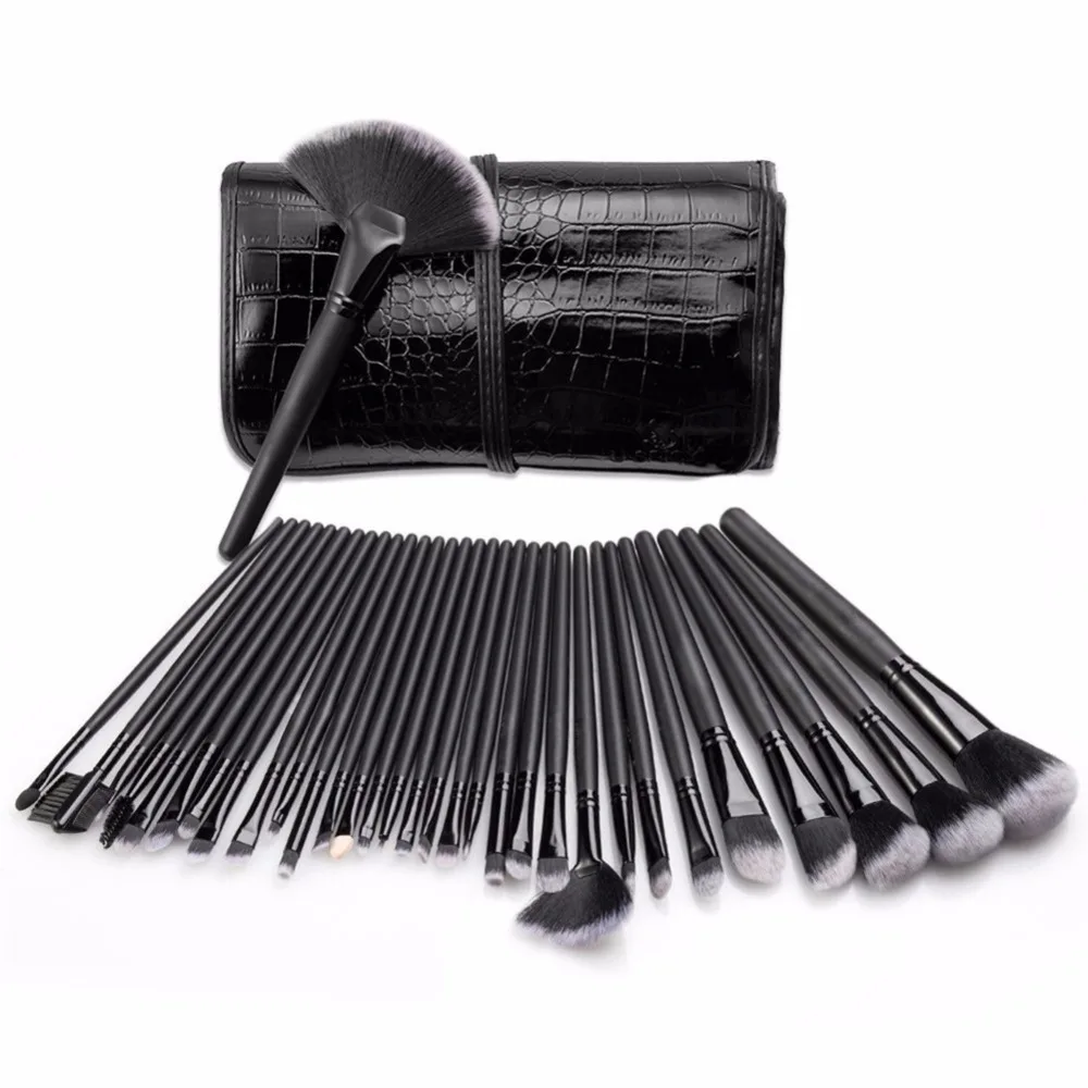 

Professional 32 pcs Makeup Brushes Set For Women Fashion Soft Face Lip Eyebrow Shadow Make Up Brush Set Kit + Pouch Bag