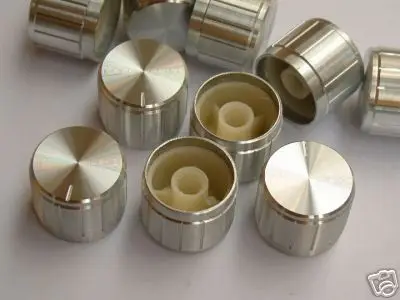 Серебристая алюминиевая ручка PKG40 17x17 для мешалки Urei|knob silver|knob aluminiumknob mixer |