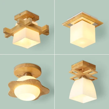 

Japanese-style creative wood Led ceiling lights plafond lamp for home living room lights ceiling light fixture Kitchen lamps
