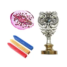 Подпись индивидуальная восковая печать комплект печатей Вселенная галактики изображение Металл Дракон ручки подарочные Винтаж посылка Свадебные Приглашения штамп