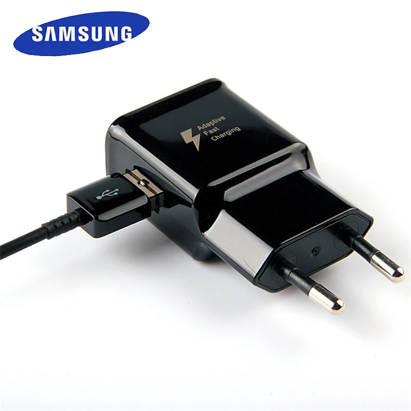 Быстрое зарядное устройство samsung с поддержкой интерфейса type-C/Micro USB модель ЕС для S9 S9+ S8 s8+ note8 Note 9 s7/s7 edge быстрое зарядное устройство