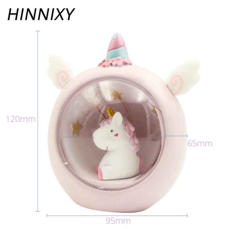 Hinnixy Единорог светодиодный ночник Розовый Синий Милая лампа для детей девочек