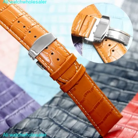 24mm Modish Tan All Genuine Leather Unisex Watch Band Straps WB1037E24GB