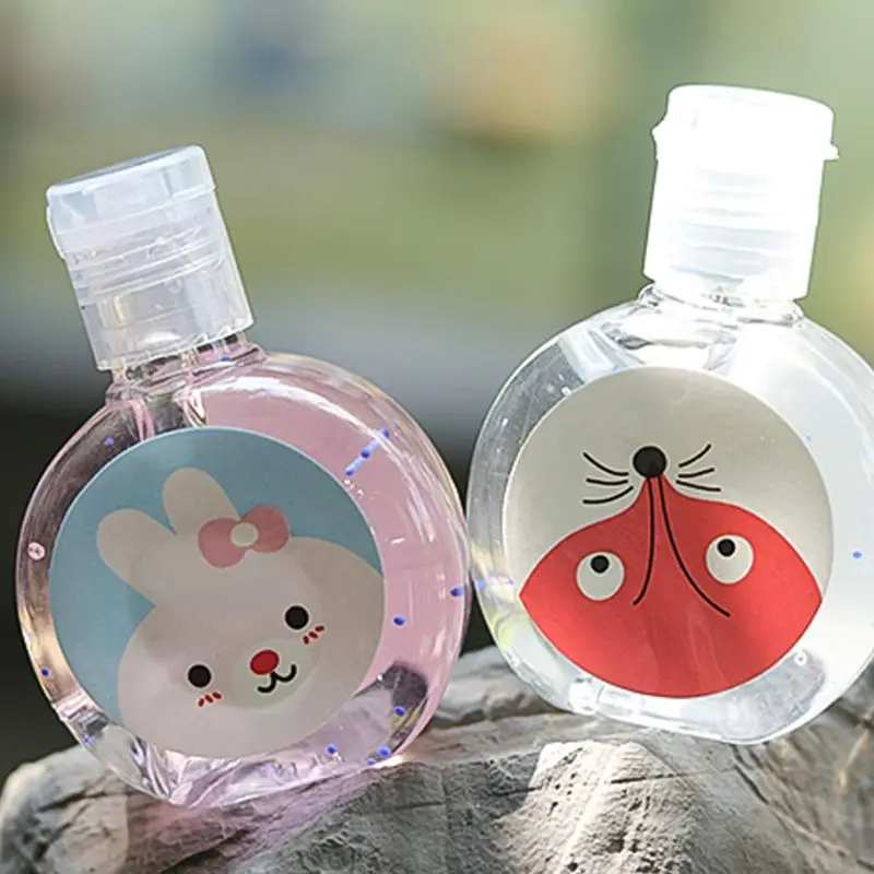 

30ml Cartoon Animal Rabbit/Fox/Cat Travel Portable Mini Hand Sanitizer Disposable No Clean Waterless Fresh Scented Gel Shampoo C