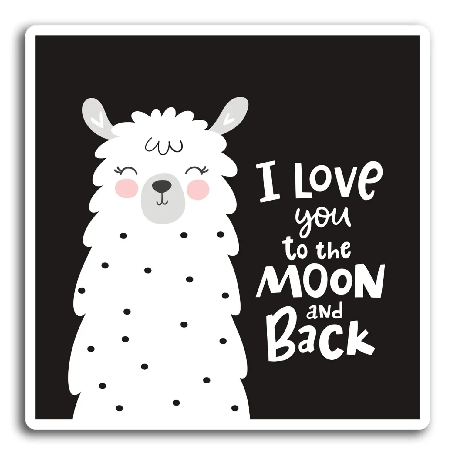 

For 2x10cm Love You Llama Vinyl Stickers Alpaca Sticker Laptop Luggage (10cm Wide)