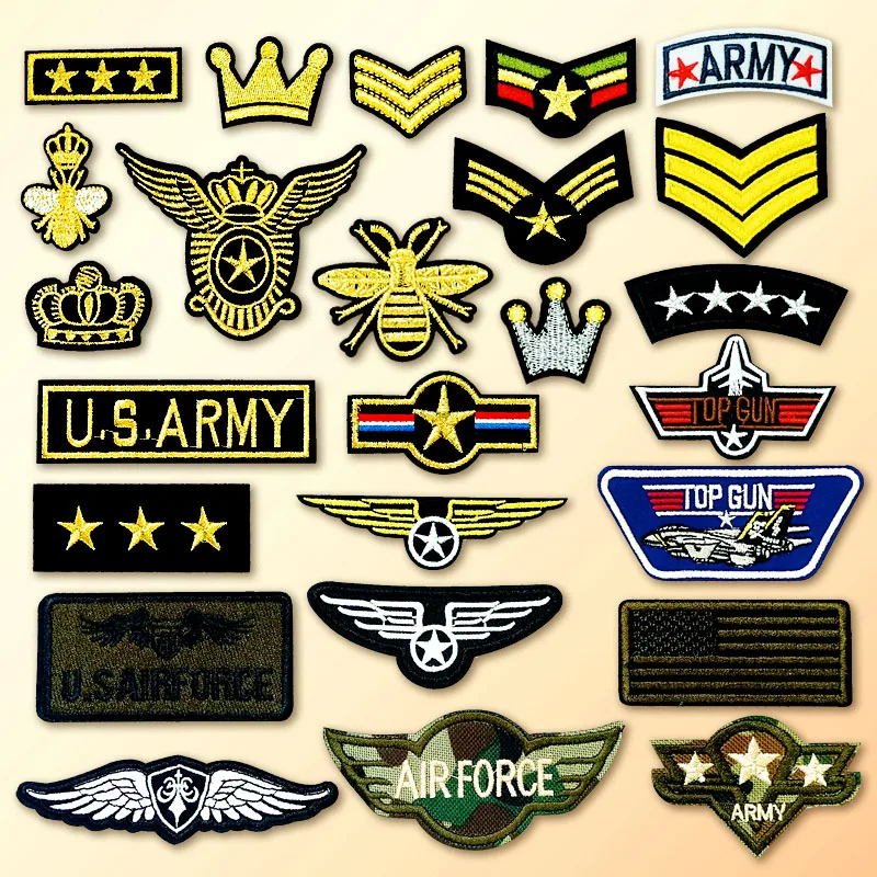 

TOP GUN ARMY WING Cloth Badges Mend Decorate Patch Jeans Bag Hat Clothes Apparel Sewing Decoration Applique Patches
