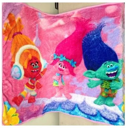 Kids Cartoon Blanket Elsa Princess Size 100*130cm Children Trolls Poppy Branch Fleece | Дом и сад