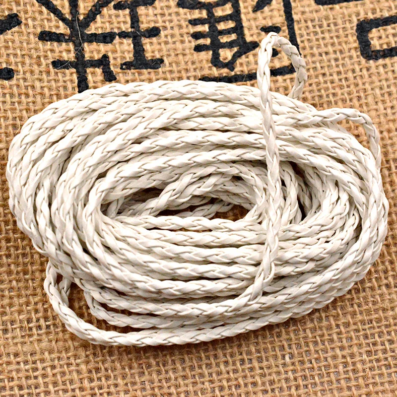 

FLTMRH 3mm Flat Woven Braided Faux Suede Velvet Leather Cord Lace - each picee