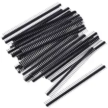 10pcs 40 pin 1x40 fila singola maschio e femmina 2.54 pin Breakable Header connettore striscia per Arduino nero