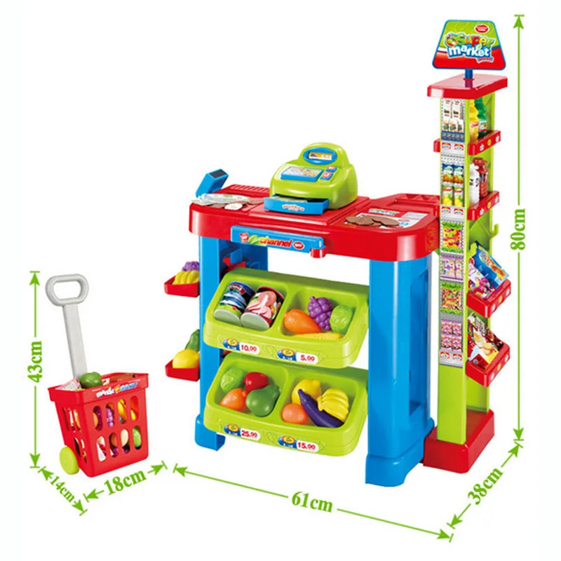 supermarket pretend play playset