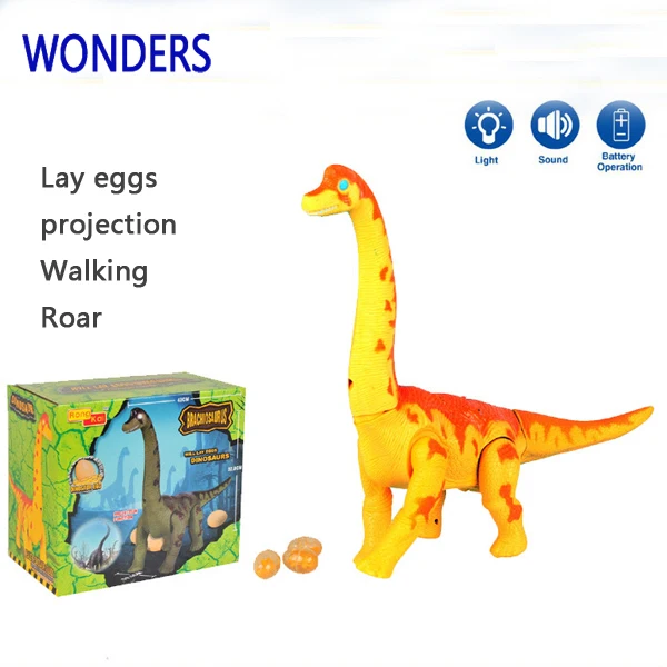 new electric toy large size walking dinosaur robot with light sound brachiosaurus size