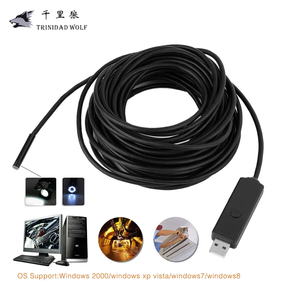 

2019 New Best Price 5.5mm 6LED USB Waterproof Endoscope Borescope Snake Inspection Video Camera 7mm diameter Lens