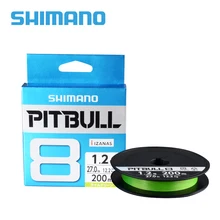 SHIMANO PITBULL X8 плетеная рыболовная леска PE 150 м 200 м зеленый/синий цвета 0,6#0,8#1,0#1,2#1,5#2,0# плетеная проволока