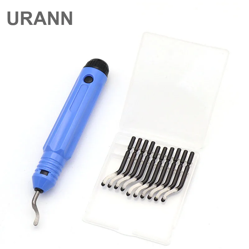 

URANN 11pcs/set Trimming Knife Scraper Burr Scraper Deburring Slitter Wood Plastic Edge Trimmer Deburring Tool