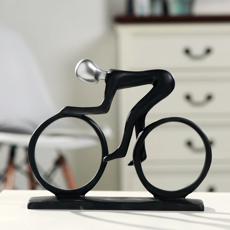 Creative Modern Abstract Resin Bicycler Cyclist Statue Bicycle Rider Statue  Bike Racer Rider Figurines Office Living Room Decor|Figurines &amp; Miniatures|  - AliExpress