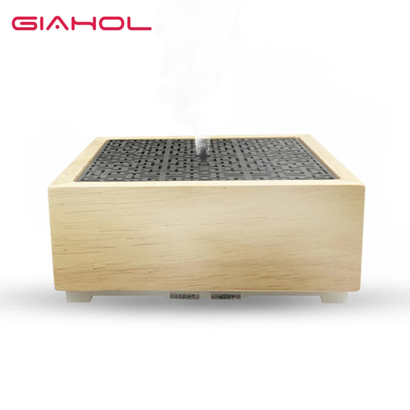 

GIAHOL Air Humidifier Ultrasonic Cool-Mist Aromatherapy Machine USB Mini Humidifier With LED Light Ultrasonic Wood Humidifier