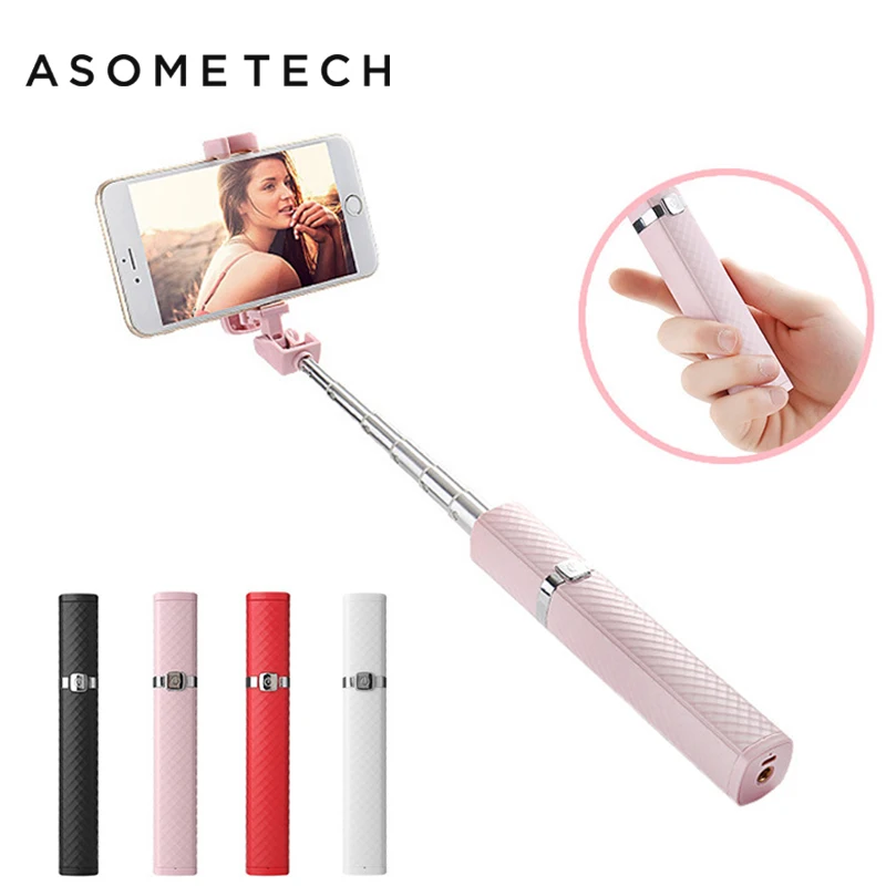 

S3 Bluetooth Selfie Stick Fashion Lipstick Design Portable Foldable Wireless Selfier for iPhone X 8 6S 7 plus Samsung Smartphone