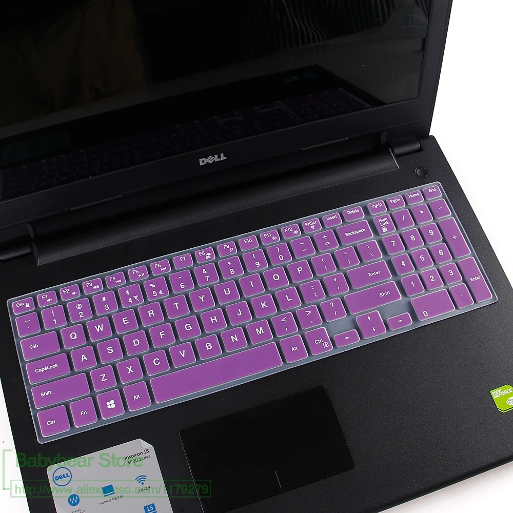 Силиконовое покрытие для клавиатуры для ноутбука Dell G3 15/17 G5 15 G7 15 серии 15," G3 G3579 G5 G5587 17,3" Dell G3 17 G3779 игровой ноутбук - Цвет: purple