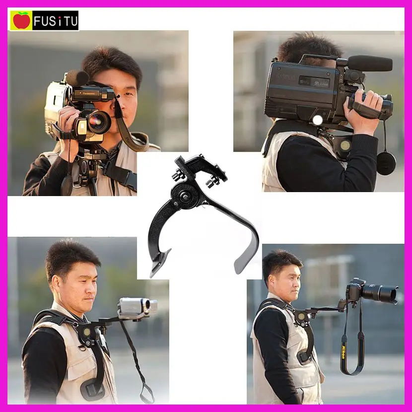 Camera Tripod Hand Free Shoulder Support Pad Bracket Portable Travel