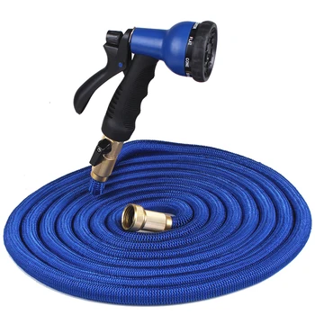 

High Quality 25FT-100FT Garden Hose Expandable Flexible Water Hose Plastic Hose Handy Pipe With Spray Gun Watering Double Latex