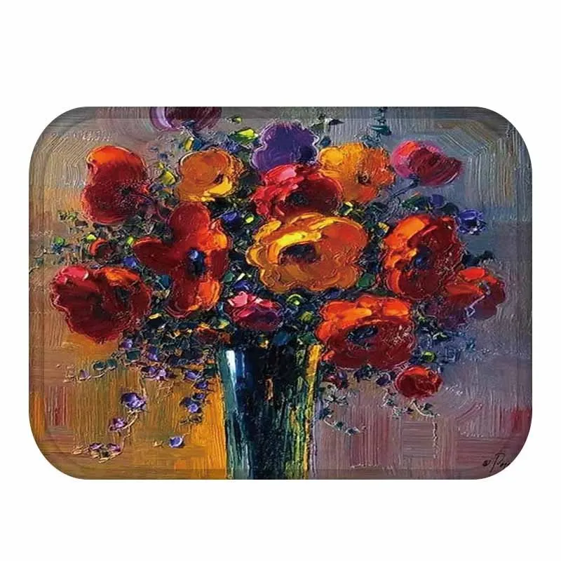 Europen Style Scenic Buildings Printed Anti Slip Area Rug Kitchen Bathroom Anti Sand Beach Mat Alfombra Dormitorio Futbol