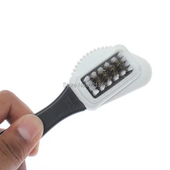 

wholesale 500pcs/lot S Shape 3 Side suede & deerskin Boot Shoes Cleaner brush