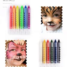 Экологические нетоксичные DIY тела Краски пигмент Вставить моющийся карандаш для лица цвет лица Краски Хэллоуин Макияж Краски 6 видов цветов