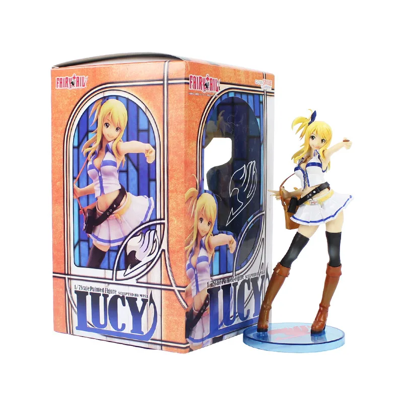 20 см Сказочный хвост Lucy фигурка игрушки Lucy Heartfilia аниме Коллекционная модель игрушки подарок для детей - Цвет: With Box