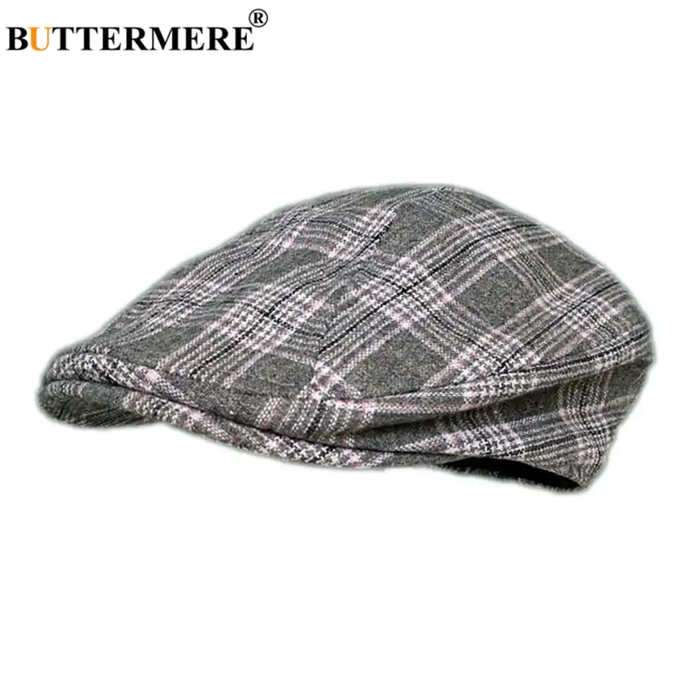 tartan driving cap