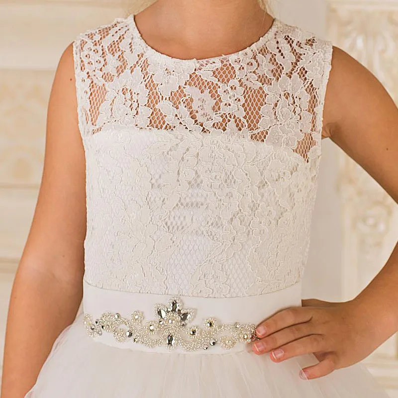 2016-Spring-Floor-Length-Ball-Gown-Kids-First-Communion-Dresses-with-Beading-Sash-Cute-Lace-Tulle4
