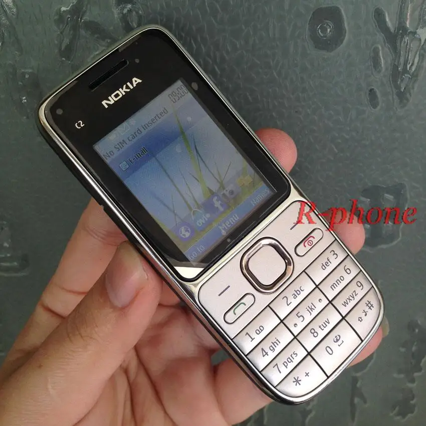 Nokia C2 C2-01 Refurbished GSM Mobile Phone Cellphones & Arabic Russian Hebrew Keyboard Original Unlocked iphone 12 refurbished Refurbished Phones